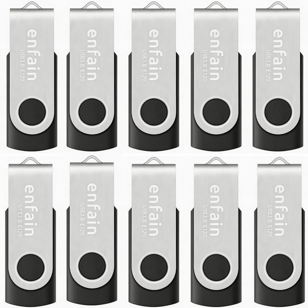 Enfain Unidad flash USB 3.0 de 32 GB para compartir, paquete de 10...