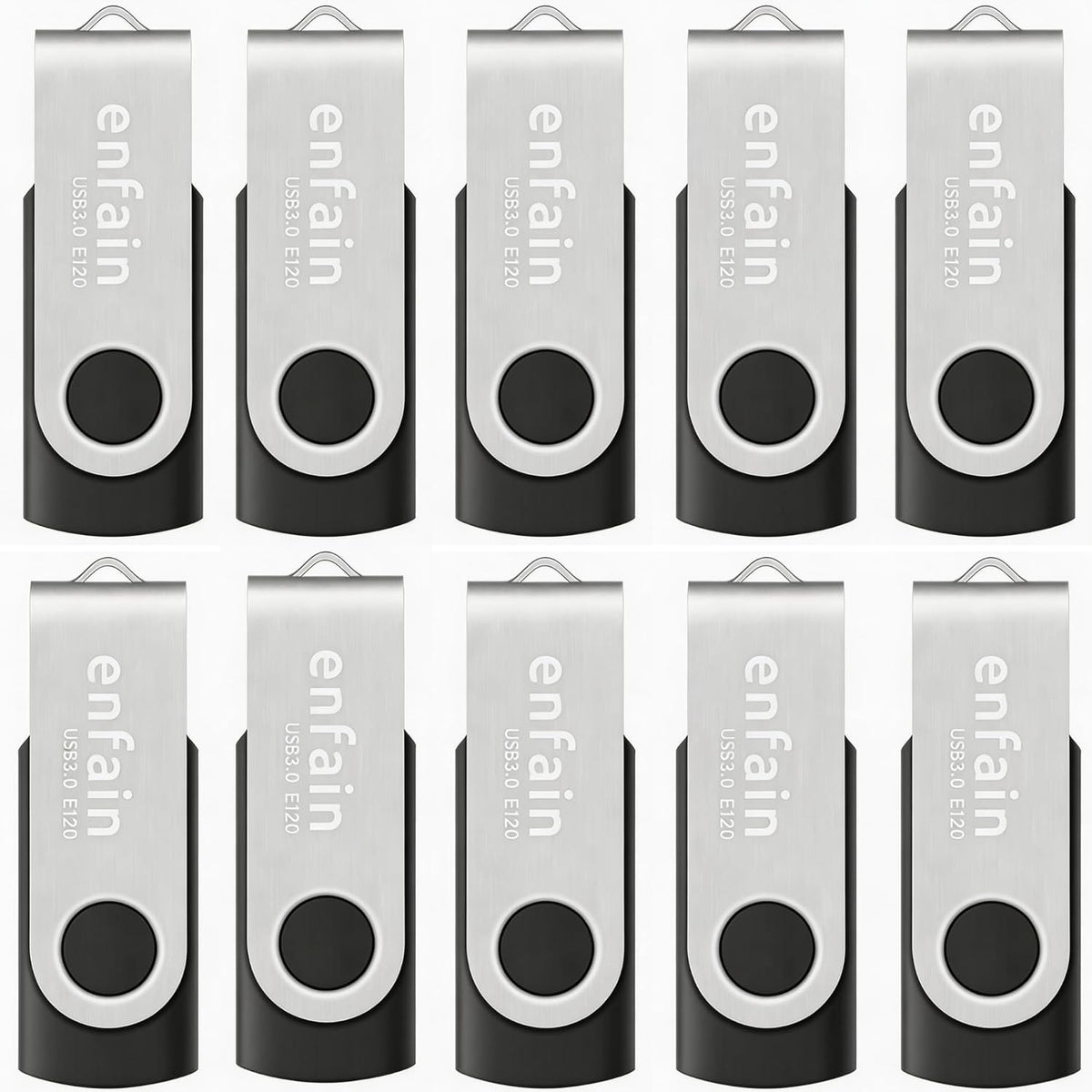 Enfain Unidad flash USB 3.0 de 32 GB para compartir, paquete de 10...