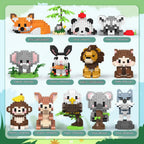 HIGH GODO Paquete de 12 juegos de construcción de animales para fiestas de animales, minibloques de construcción de animales, kits de modelo, bolsas de regalo, juguetes de premios pequeños, regalos para adultos y adolescentes a partir de 14 años
