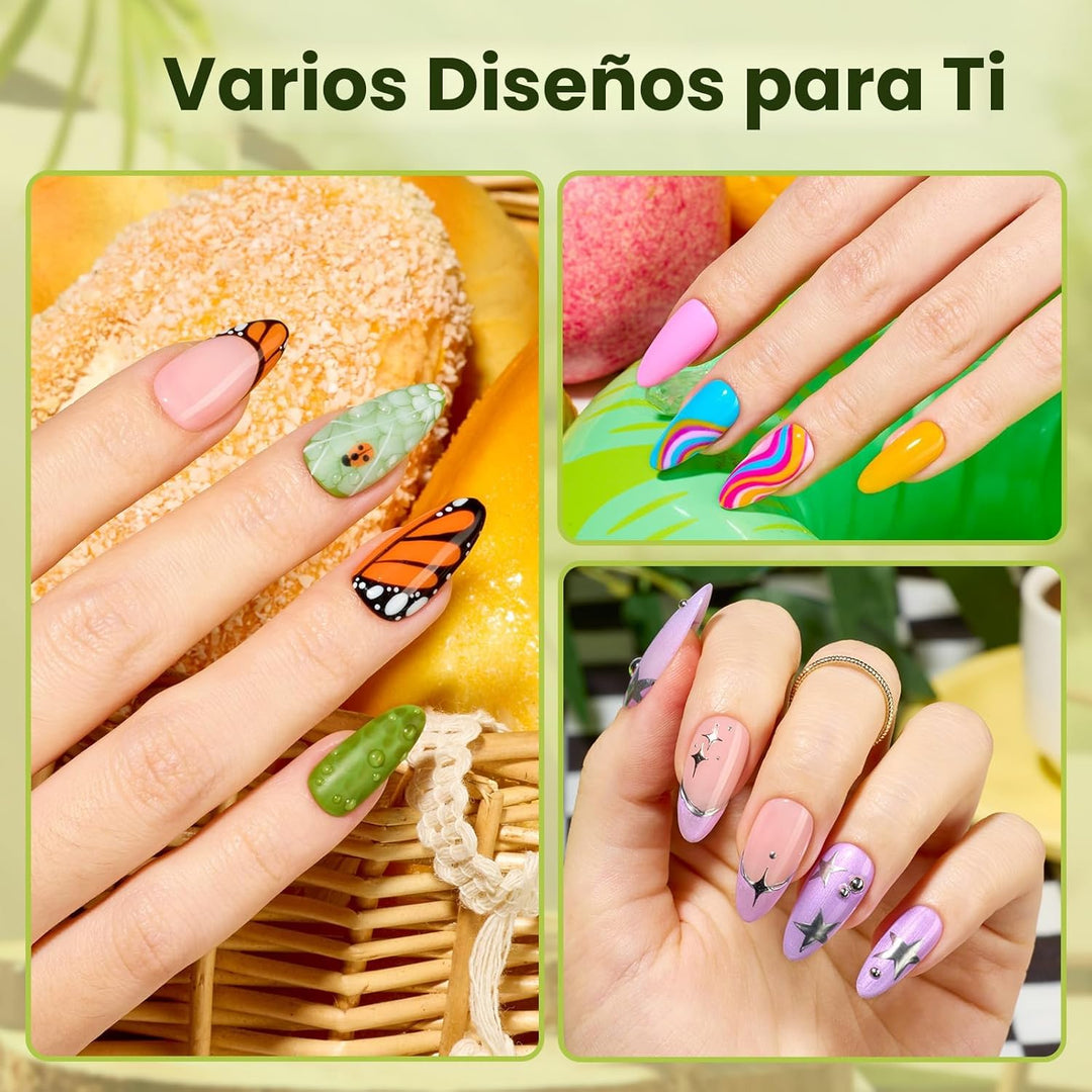 Beetles - Kit de 55 esmaltes de uñas de gel con luz UV y taladro de...