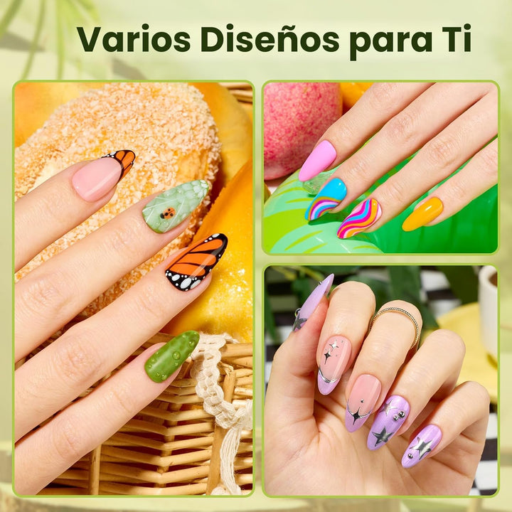 Beetles - Kit de 55 esmaltes de uñas de gel con luz UV y taladro de...