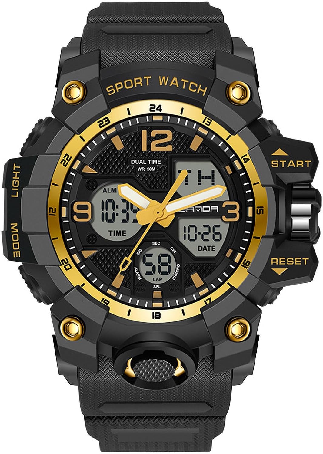 Relojes para Hombres, Reloj Deportivo para Hombre a Prueba de Agua, Reloj de Pulsera Táctico Militar Analógico Digital