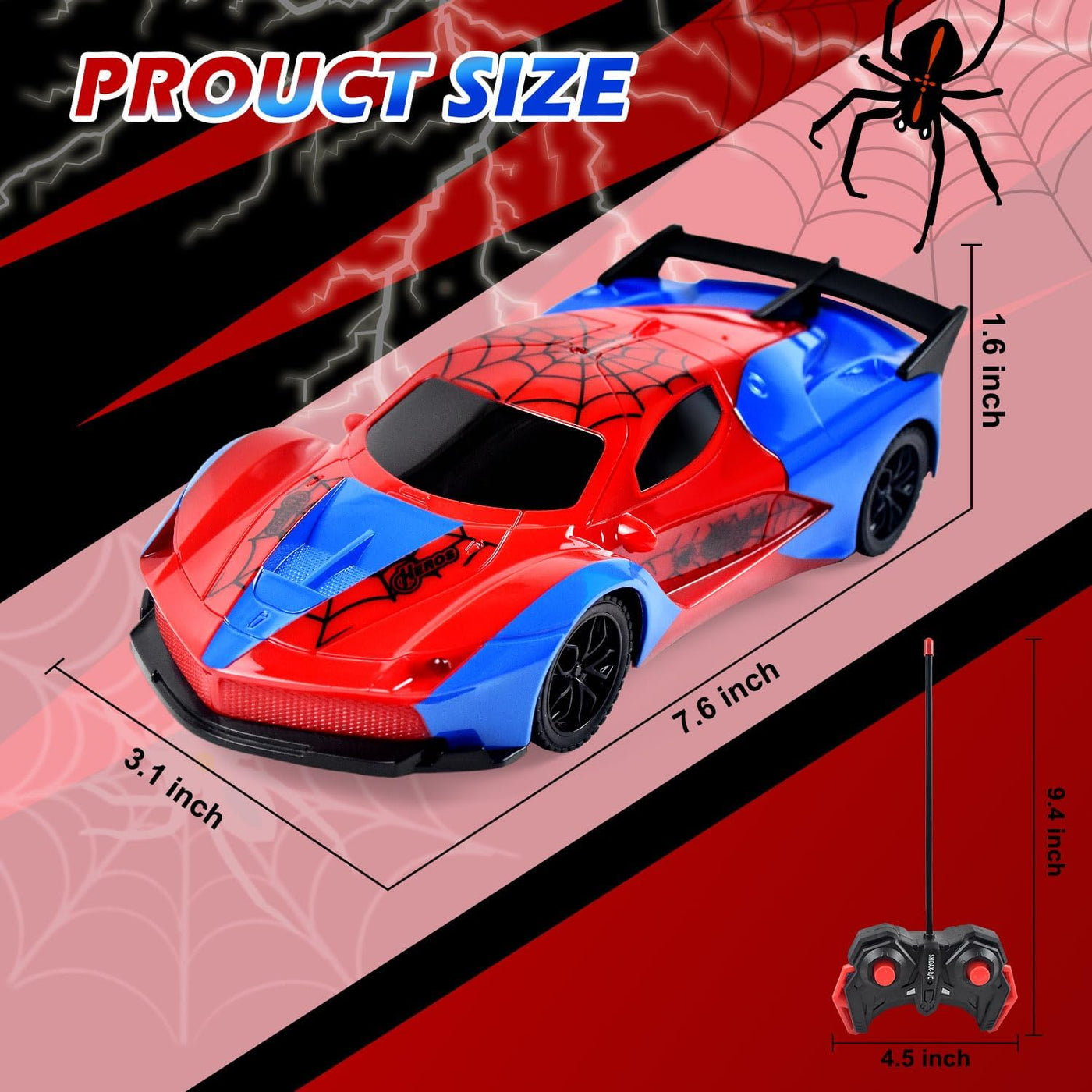 Coche de juguete a control remoto para niños, juguete de auto RC Ho...