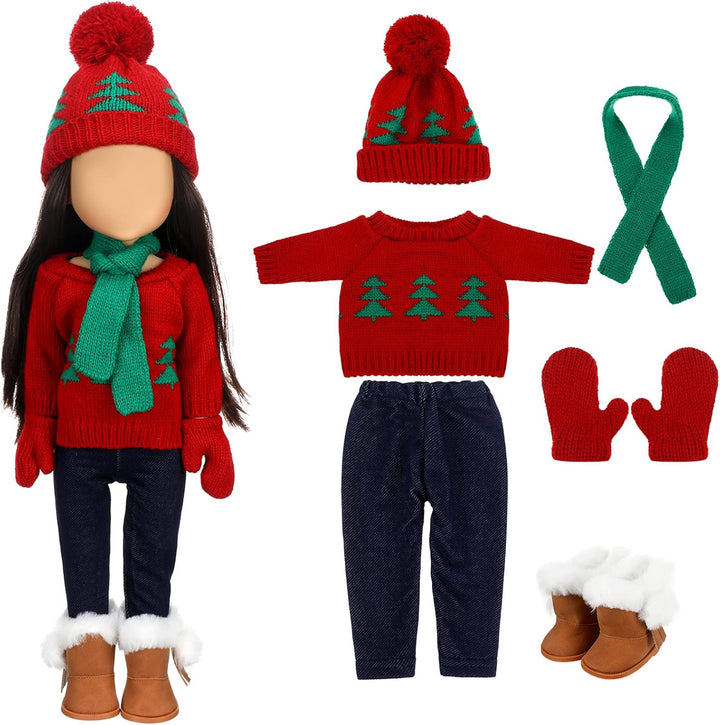 Bencailor Conjunto de 6 piezas de ropa y accesorios de muñeca de Na...