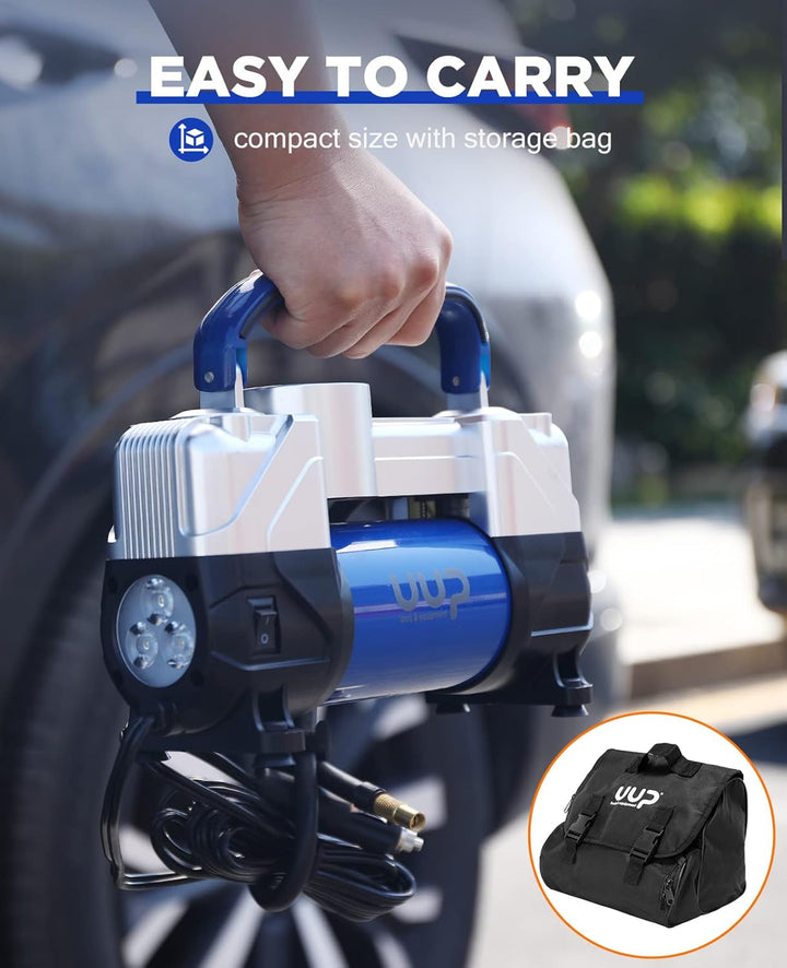 UUP Compresor de aire para inflador de neumáticos, 150PSI 12V CC, d...