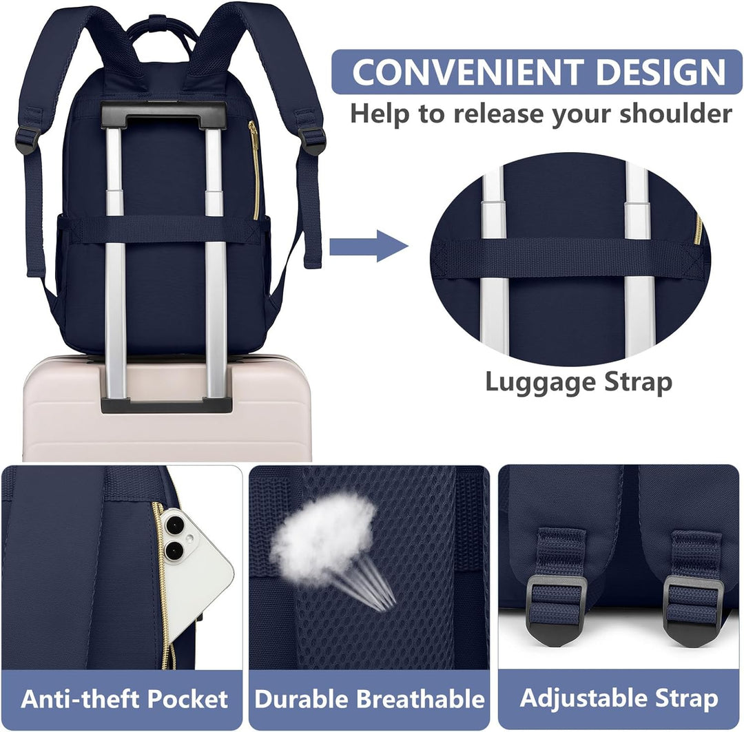 Mochila para laptop para mujer, bolsa de trabajo, mochila de viaje...