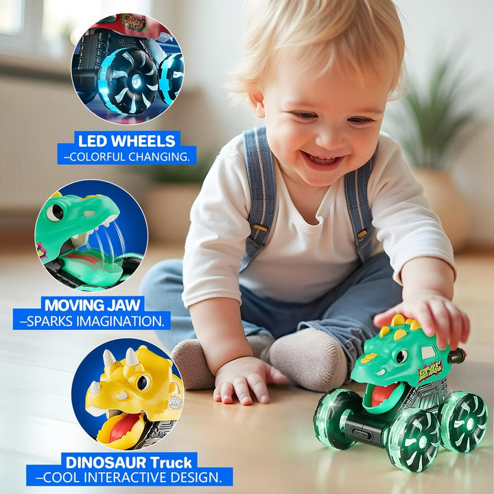 Camiones Monstruo de Dinosaurio para Niños Pequeños de 2-4: Paquete...