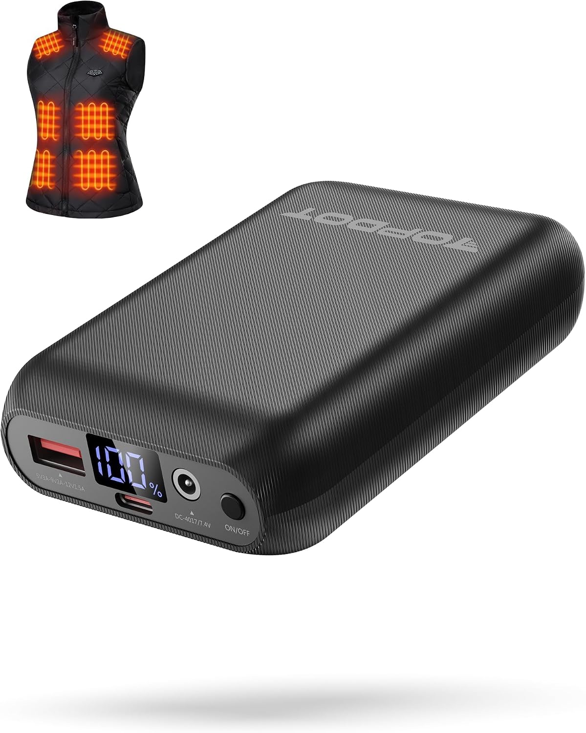 Paquete de batería para chaleco calentado de 7.4V 16000mAh compatib...