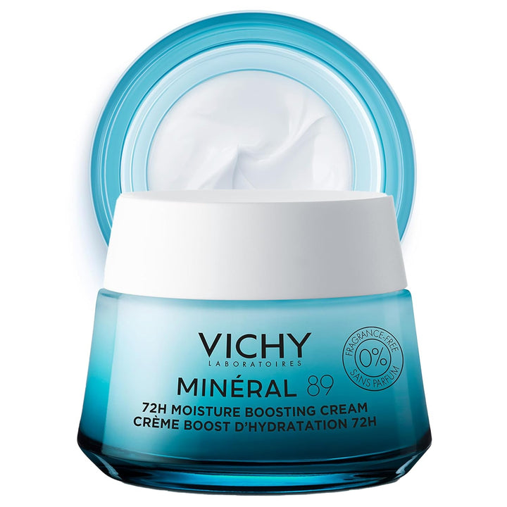 Vichy Mineral 89 Fragrance Free Cream, Moisture Boosting Cream with...