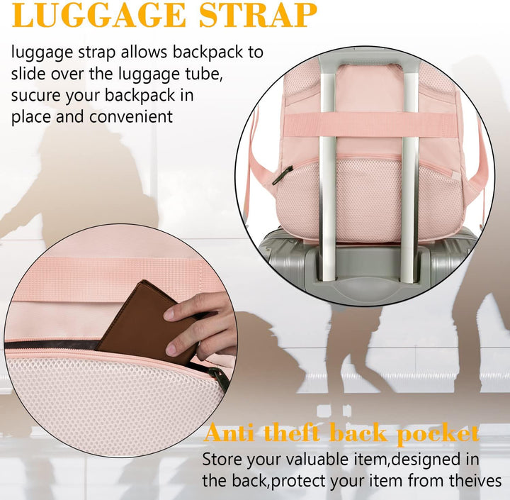 MATEIN - Mochila para laptop de 15.6 pulgadas, mochila de viaje par...
