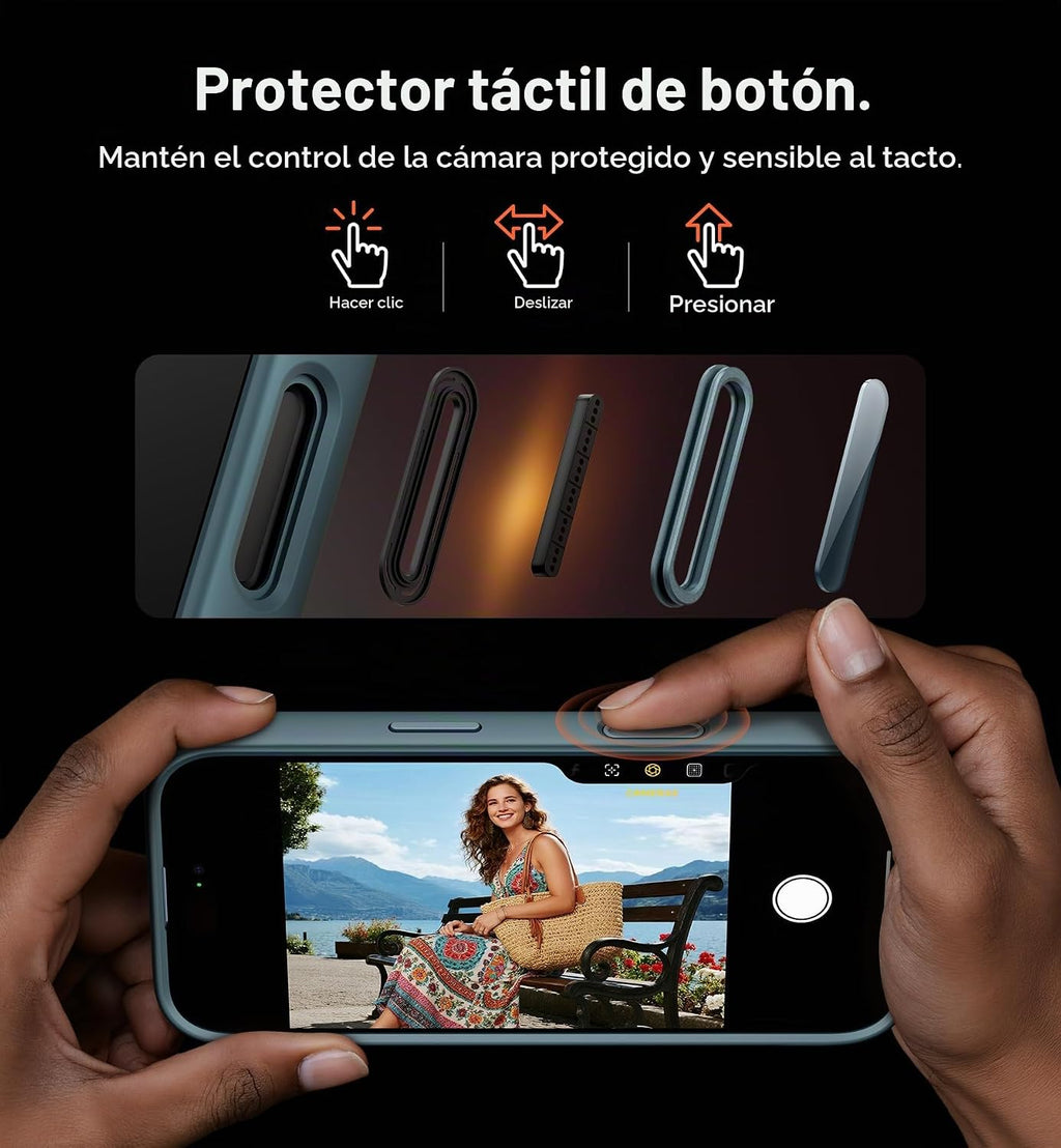 SURITCH para iPhone 18 Pro Case para MagSafe, Cobertura de Cámara, Lake Green
