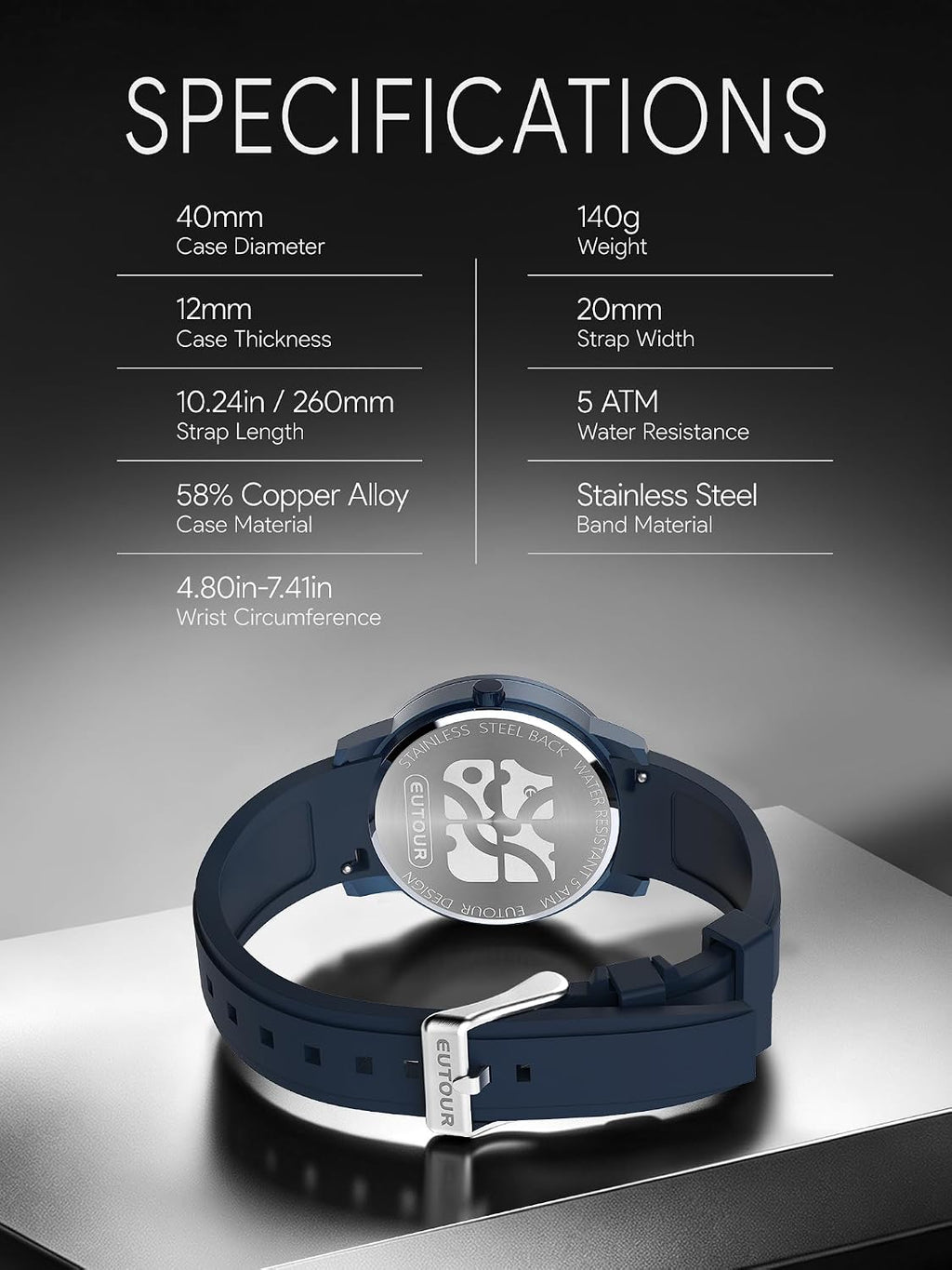 EUTOUR Reloj analógico de cuentas magnéticas, correa de acero inoxidable y diseño único de puntero, relojes magnéticos unisex, reloj magnético súper fuerte para hombre