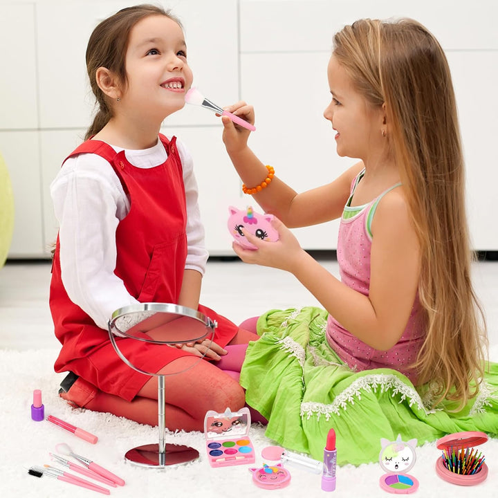 Heaning Juguetes de maquillaje lavable para niñas - Kit de maquilla...