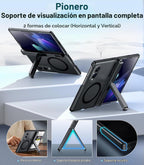 Temdan Funda para Samsung Galaxy Z Fold 8, compatible con MagSafe, protector de pantalla HD integrado y función atril, protección de bisagra, translúcida, mate, a prueba de golpes, para Z Fold de 8