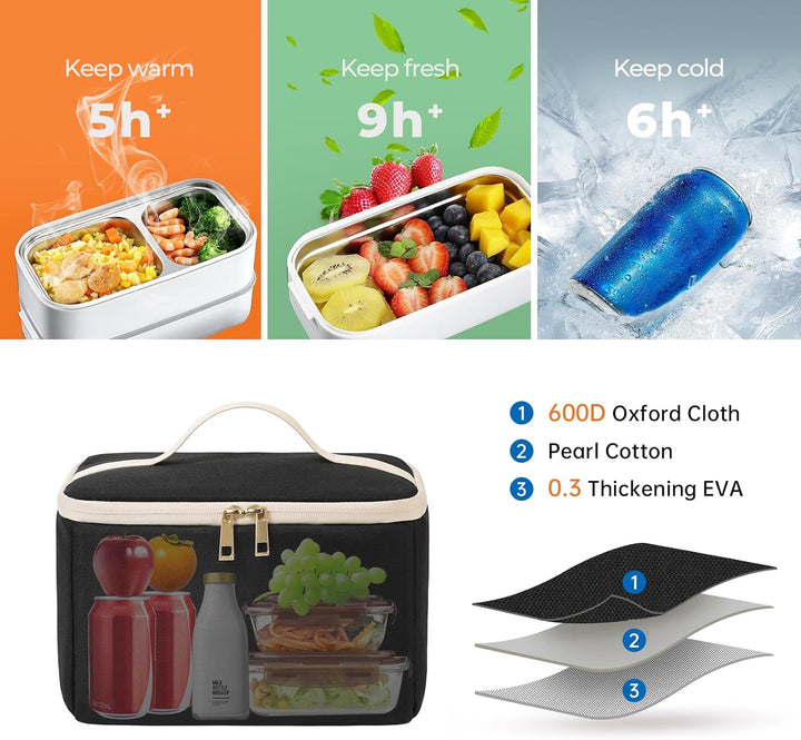 ETRONIK Mochila de almuerzo para mujer, mochila para laptop de 15.6...