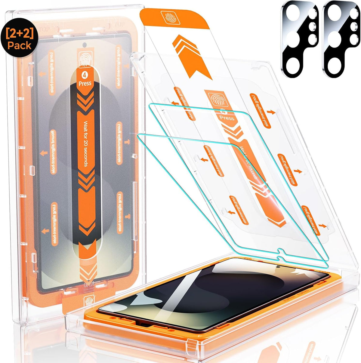 TOP 9H+ Paquetes 2+2 para Protector de Pantalla Samsung Galaxy S25 Ultra 6.9''