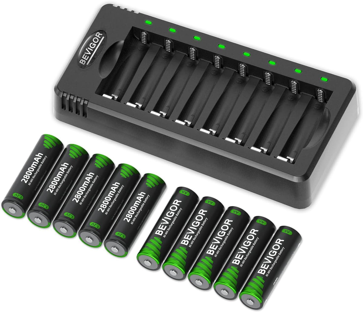 Baterías recargables AA con cargador