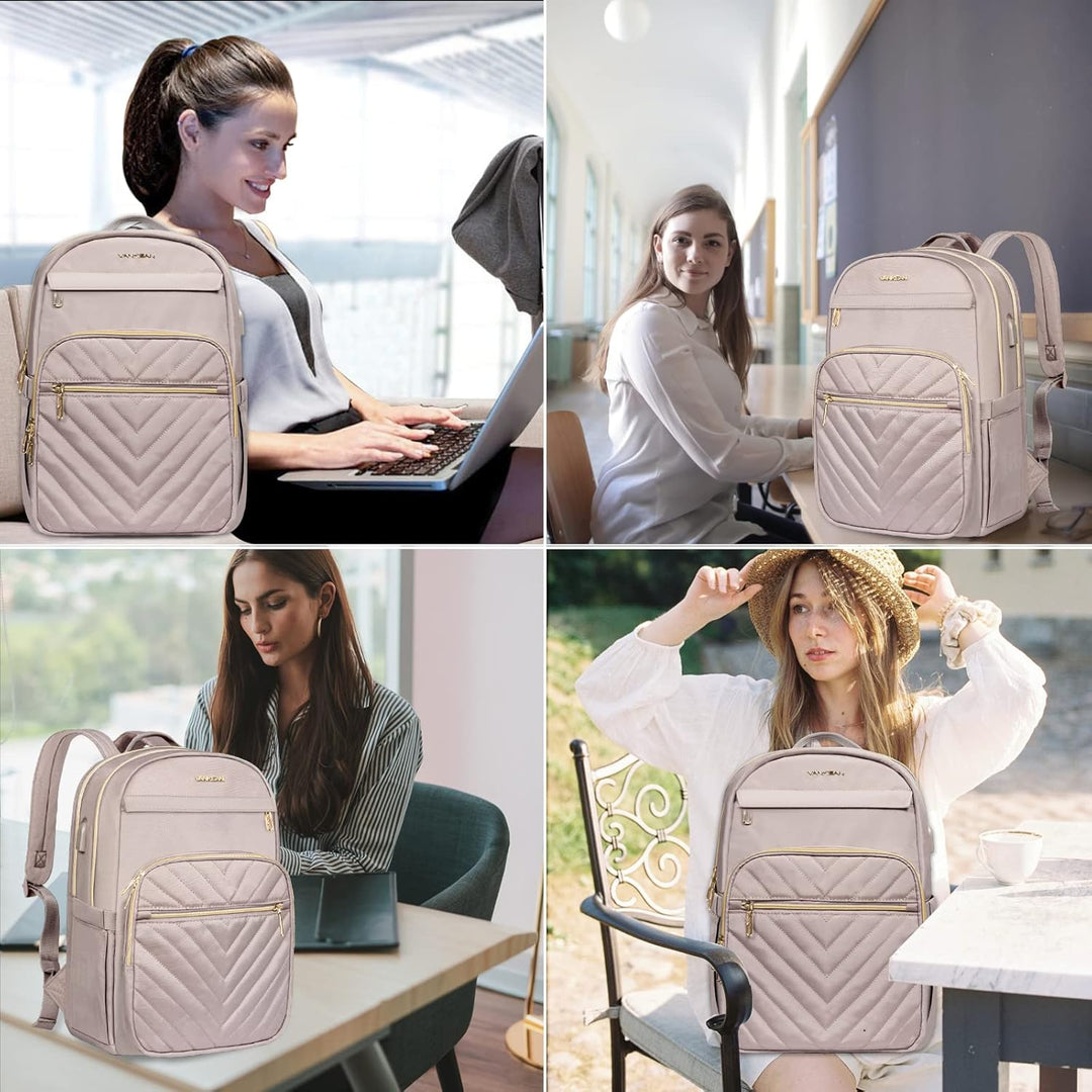 VANKEAN Mochila para Laptop de 15.6 Pulgadas para Mujeres, Bolsa de...