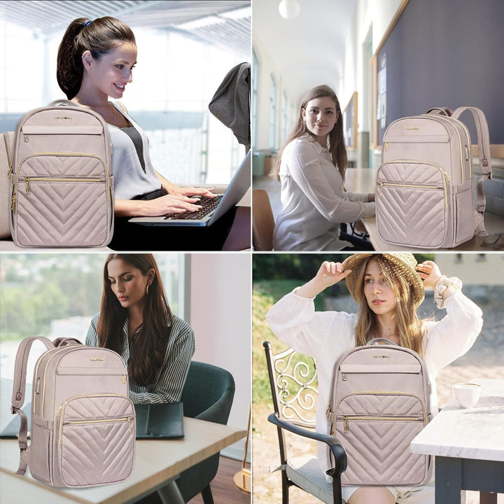 VANKEAN Mochila para Laptop de 15.6 Pulgadas para Mujeres, Bolsa de...