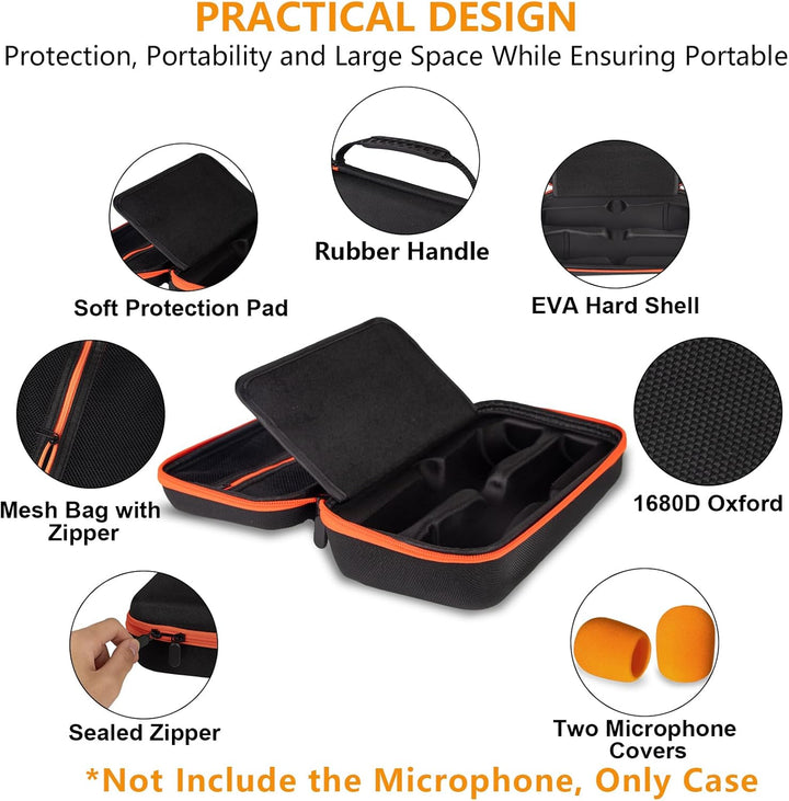 Estuche para micrófono inalámbrico compatible con el sistema de dos...