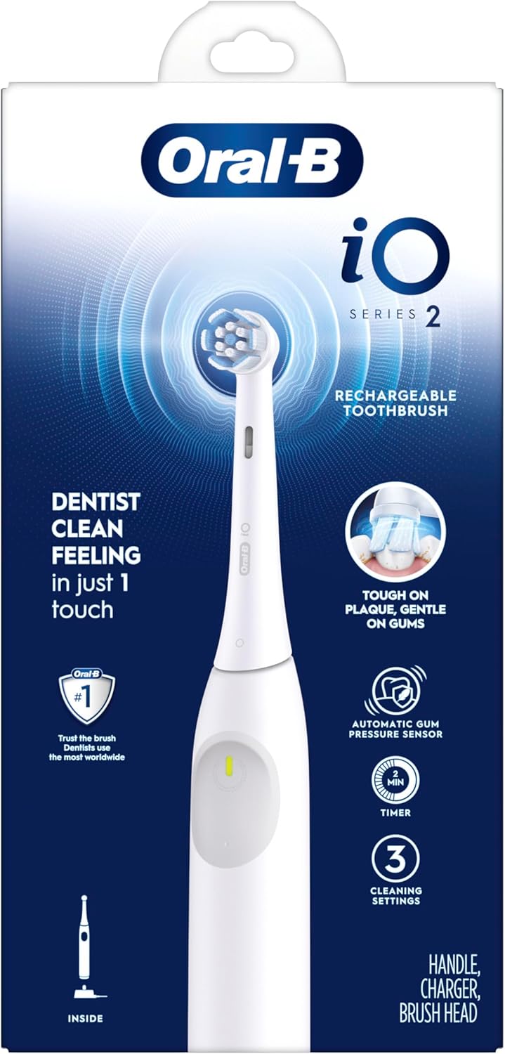 Oral-B Cepillo de dientes eléctrico recargable, iO2, 3 modos de lim...