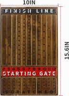 HOROW Juego de carreras de caballos – Juego de mesa de carreras de caballos de madera con 11 caballos de metal de lujo, 2 dados y 2 tarjetas, para Kentucky Derby y fiesta, regalo perfecto de cumpleaños y vacaciones