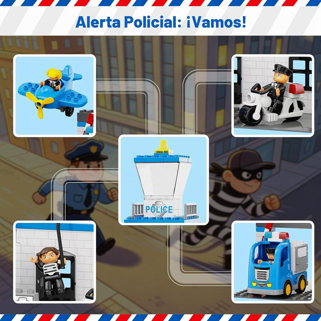 Juguete grande de la estación de policía, juguetes grandes