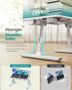 SONGMICS Escritorio para computadora portátil de cama, plegable