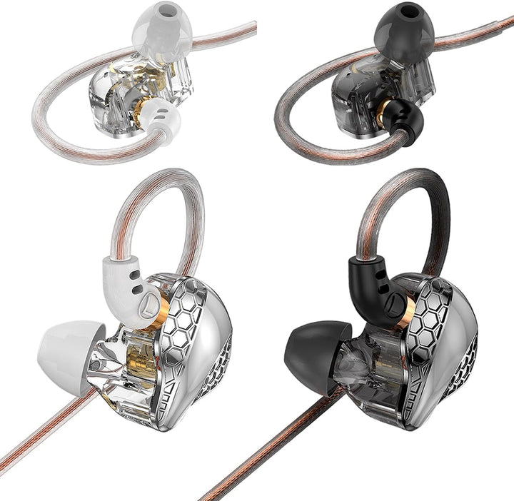 BZINK Paquete de 2 Auriculares Intraaurales con Monitor de Oído, Au...