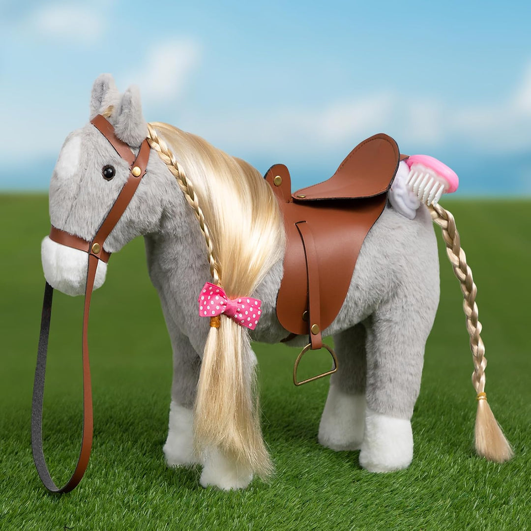 HollyHOME - Bonito caballo de peluche, juguete de peluche, 11 pulga...