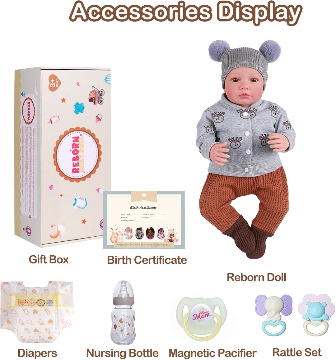 BABESIDE Muñecas realistas de bebé Reborn para niños - 17 pulgadas,...