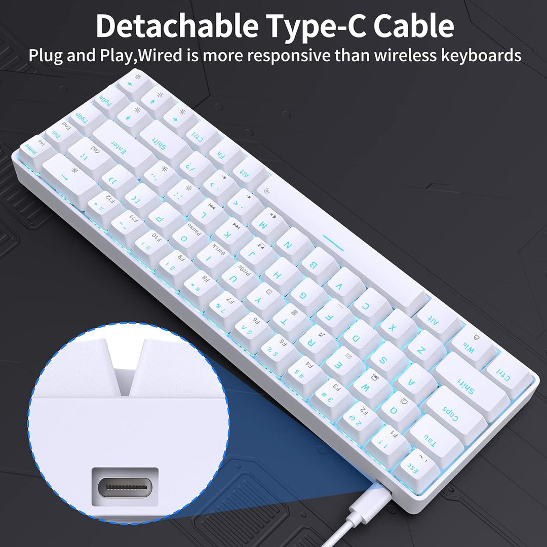 DIERYA T68SE - Teclado mecánico para juegos, 60%, ultra compacto, m...