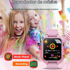Relojes inteligentes para niñas de 3 a 12 años, juguetes de aprendizaje con 32 juegos, audiolibros, tarjetas de aprendizaje, cámara de video HD, pantalla táctil, música, podómetro, sistemas de aprendizaje, regalo de cumpleaños