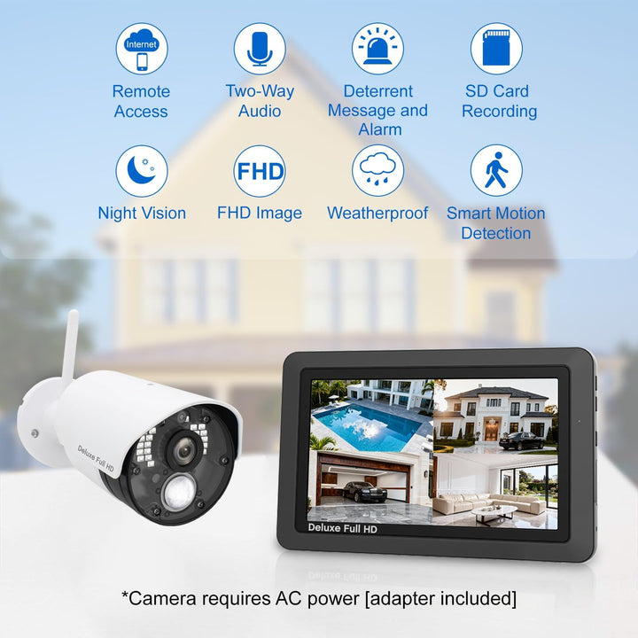 CasaCam GuardianCam Deluxe | 2 cámaras de 1080p y un monitor de pan...