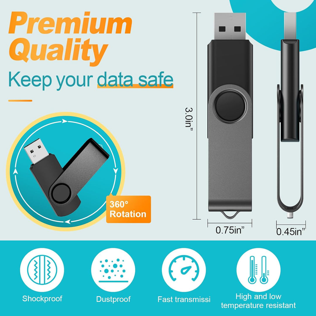 Kepmem Unidad flash USB 2.0 de 32 GB, paquete de 10 unidades de mem...