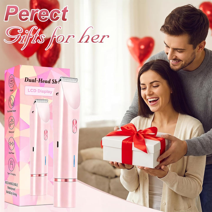 Debark Recortadora de bikini 2 en 1 para mujer, maquinilla de afeit...