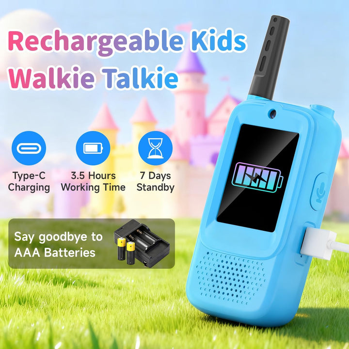 Walkie Talkies de Video para Niños, Paquete de 2 Walkie Talkies Rec...