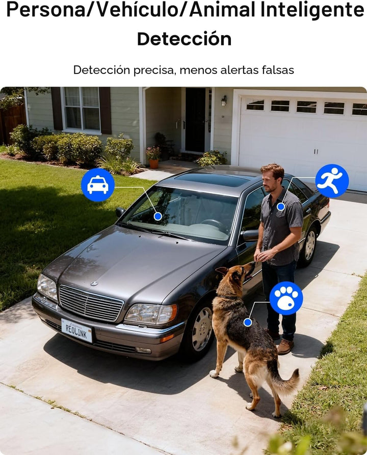REOLINK Cámara de seguridad inalámbrica para exteriores Lumus 2K, v...