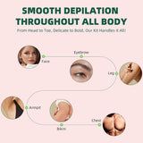 VENNCO Kit de depilación digital para mujer, calentador de cera ros...