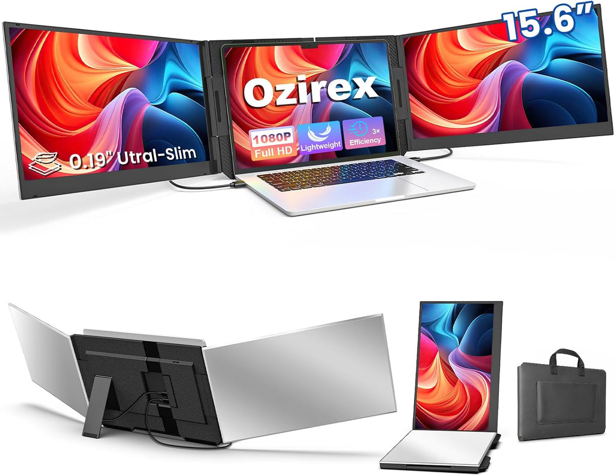 Ozirex Extensor de pantalla para laptop de 15.6 pulgadas, monitor p...