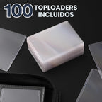 Carpeta Top Loader 9 Bolsillos, Capacidad para 360 Toploaders, 100 Toploaders INCLUIDOS