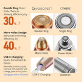 VG VOGCREST Recortador de Cejas y Facial: 2 en 1 Recargable para De...