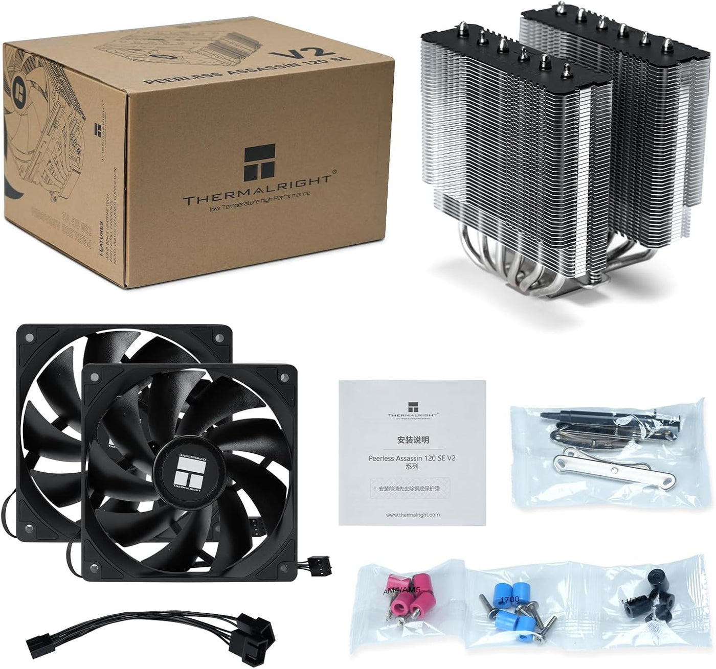 Thermalright Peerless Assassin 120 SE V2 Enfriador de CPU, torre do...