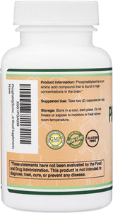 Suplemento de fosfatidilserina de 300 mg por porción, 120 cápsulas...