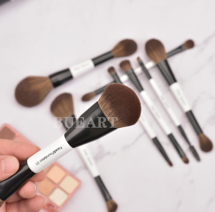 Daily Queen Juego de brochas de maquillaje portátiles, 8 piezas de...