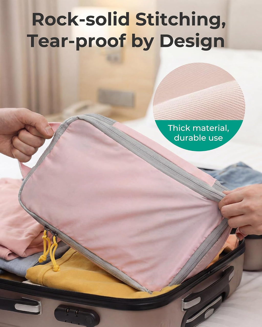 BAGSMART Cubos de compresión para artículos esenciales de viaje