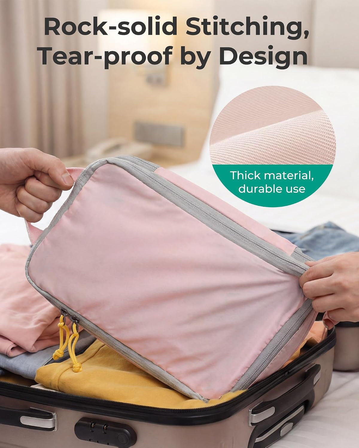 BAGSMART Cubos de compresión para artículos esenciales de viaje