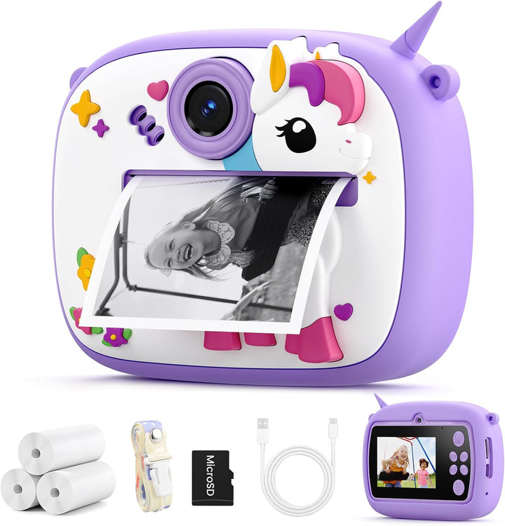 YOZISS Cámara Instantánea para Niños con Impresión, Cámara Digital...