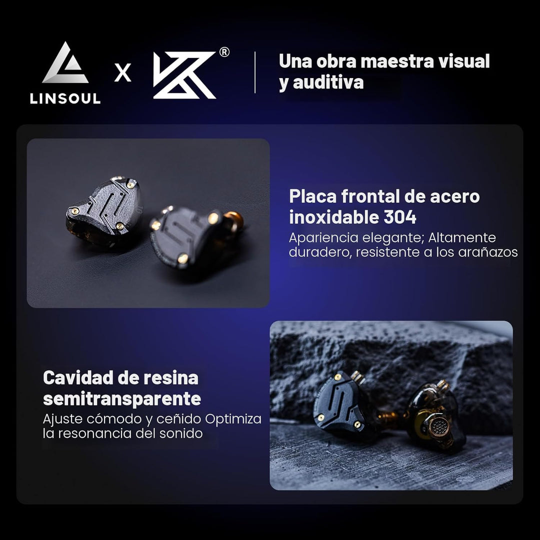 Linsoul KZ ZS10 Pro, auriculares intraaurales HiFi con 5 controlado...