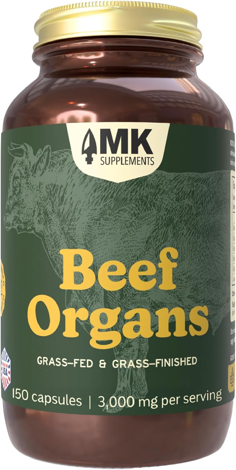 MK Supplements Cápsulas de órganos de carne alimentada con pasto |...